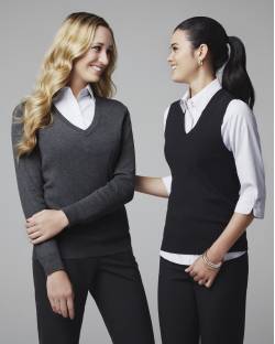 L-Ladies Vest, V-neck 